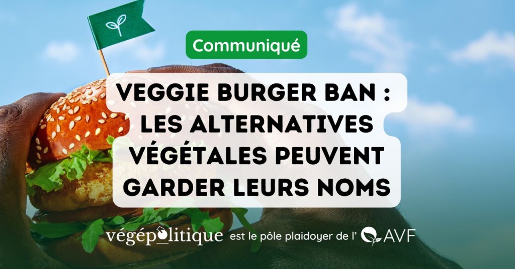 Veggie Burger Ban : les alternatives végétales peuvent garder leurs noms